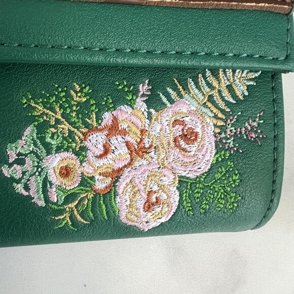 Loungefly Marvel Loki Floral Embroidered Wallet, Jade Green - Picture 6 of 16